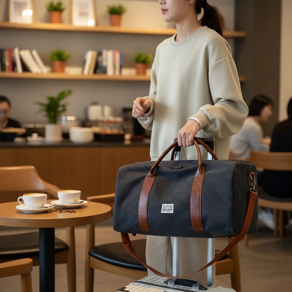 Grote Weekendtas Vintage Stijl Voor Korte Reizen Met Ruime Indeling 2