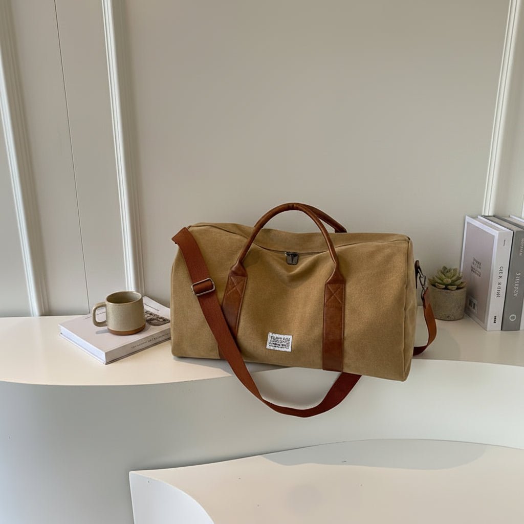 Grote Weekendtas Vintage Stijl Voor Korte Reizen Met Ruime Indeling 7