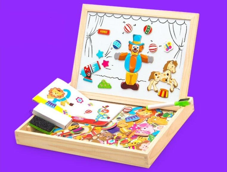 Magnetisch teken- en puzzelbord