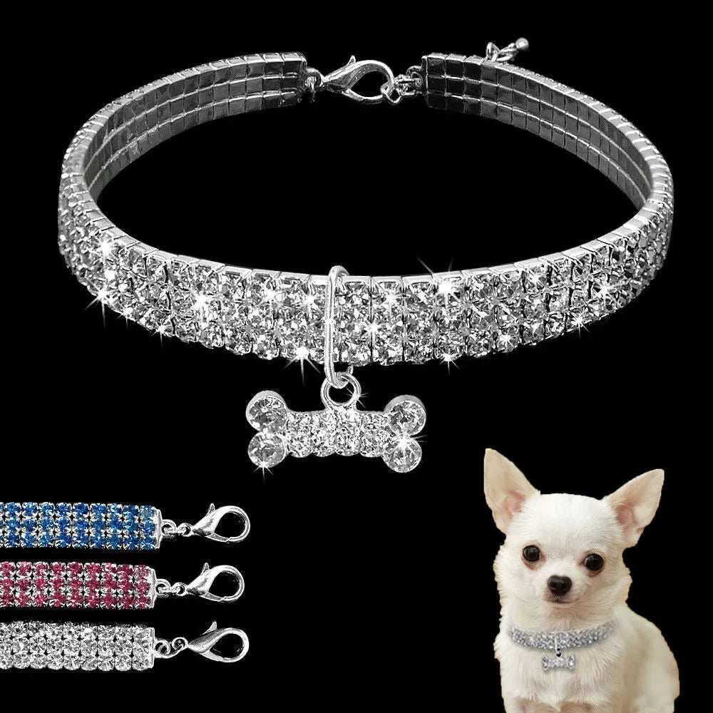 Rhinestone Halsband voor Huisdieren