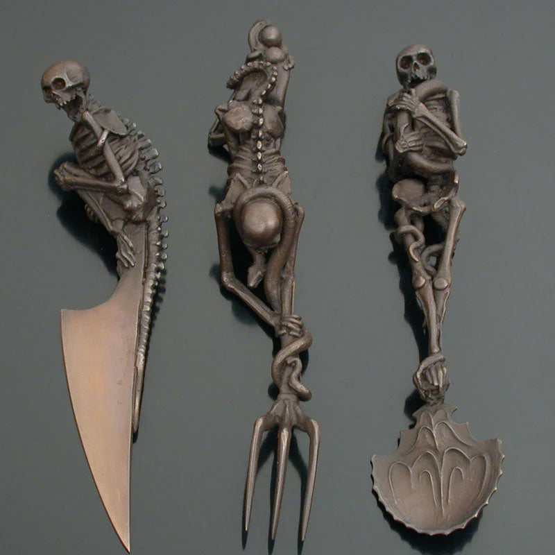 Halloween Bestekset met Skeletontwerp 7