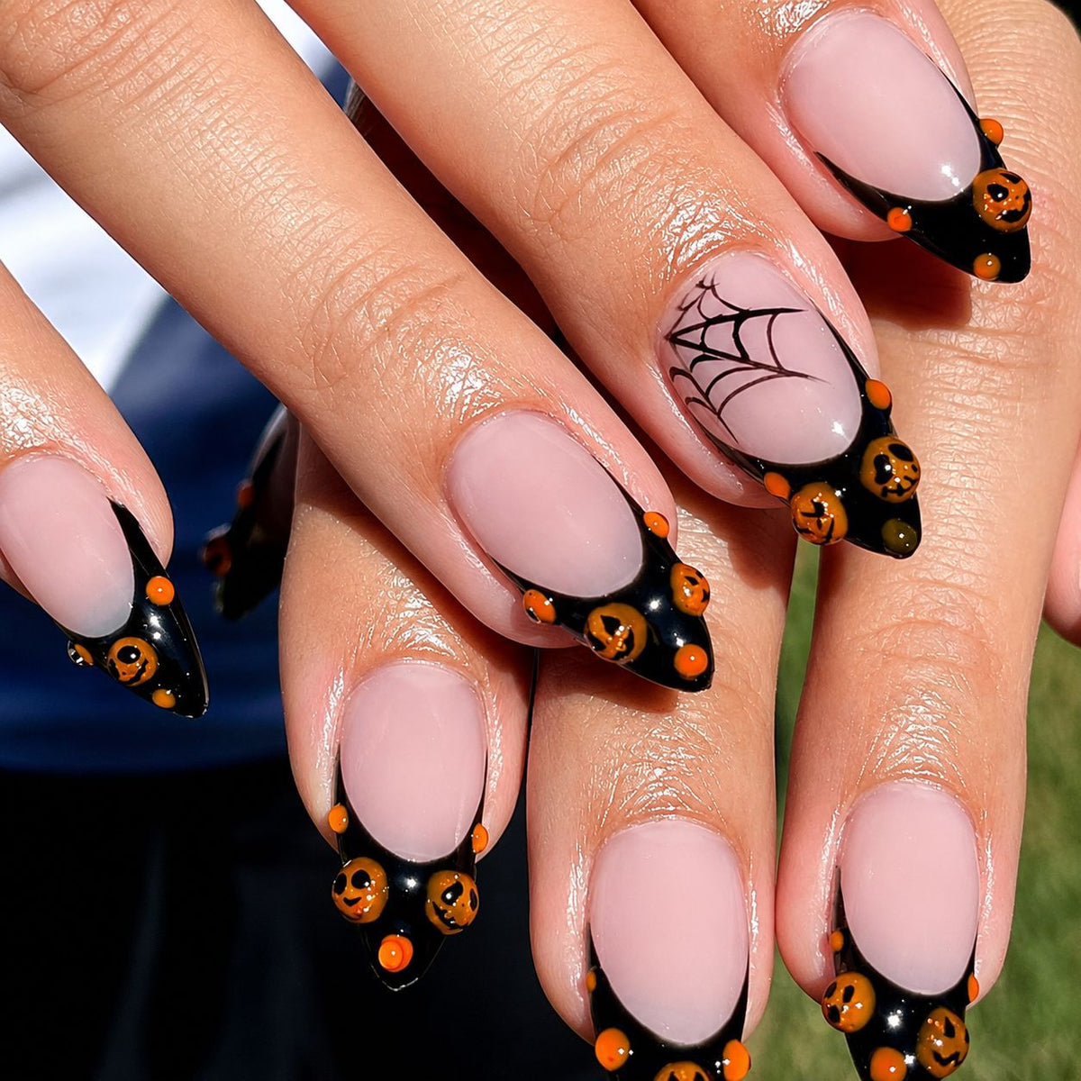 Halloween Nagelset Vrouwelijk Thema Feestelijk Ontwerp 1