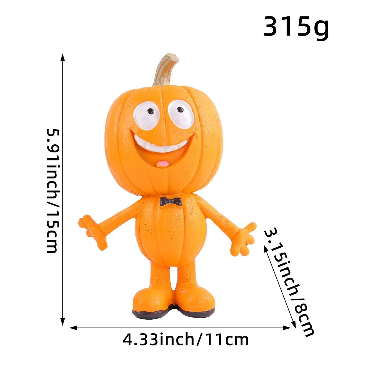 Halloween Pompoenfiguur met Humoristische Uitstraling 7