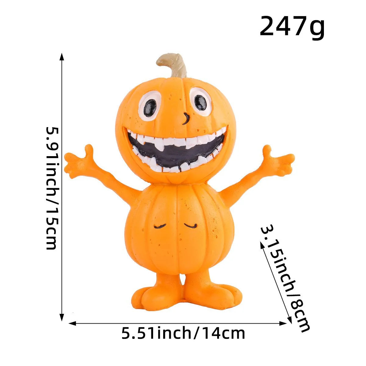 Halloween Pompoenfiguur met Humoristische Uitstraling 9