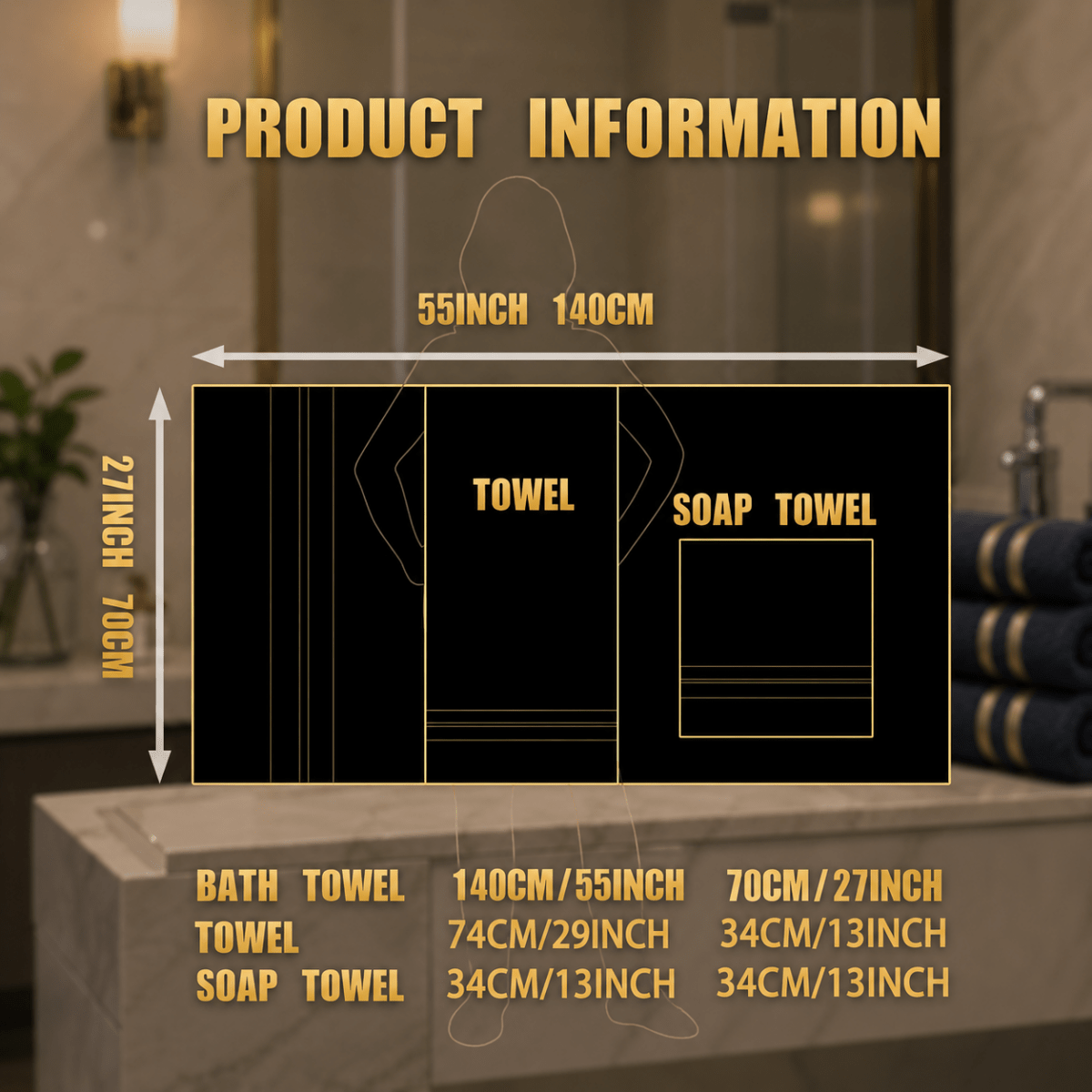 Handdoeken Set voor Badkamer en Spa, 8-delige Handdoekenset voor Gezin 8