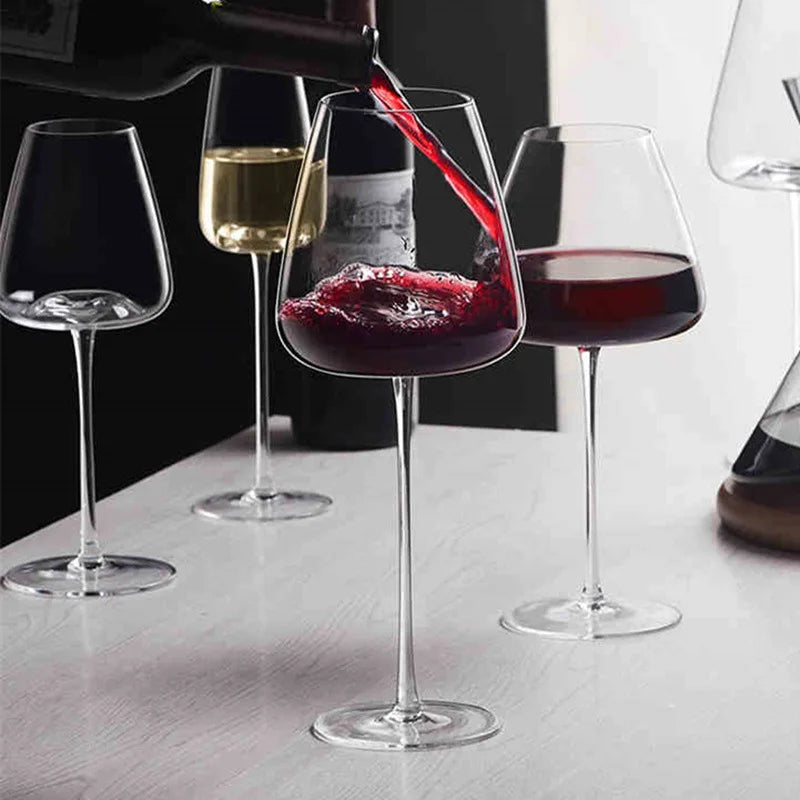Handgemaakte Wijn- en Champagneglazen Set met Verfijnd Ontwerp 2