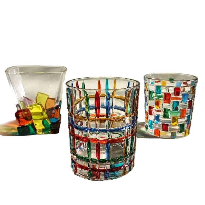 Handgeschilderde Drinkbeker Murano Stijl Uniek Ontwerp 0