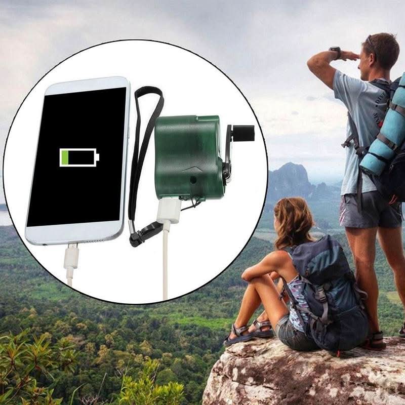Handzwengel Noodoplader met USB en LED voor Buitenactiviteiten 4