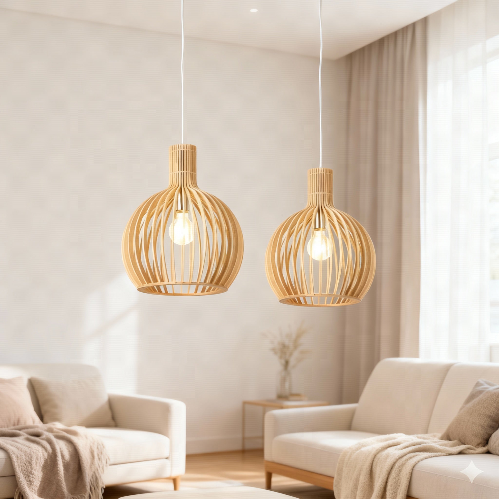 Hanglamp Eettafel Verstelbaar Houten Design voor Woonkamer en Slaapkamer 0