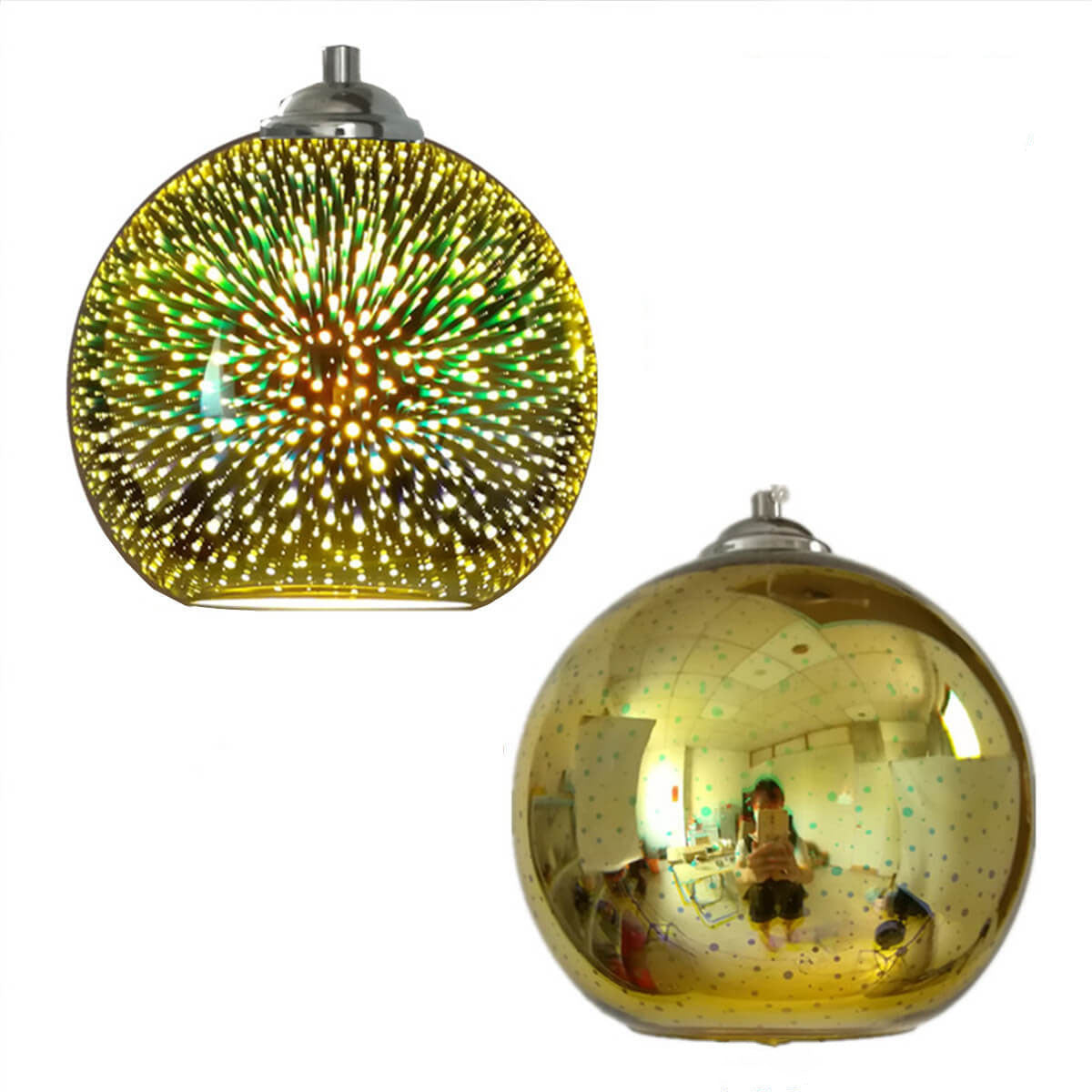 Hanglamp met 3D Vuurwerk Glas Creatief Design 9