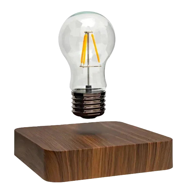 Hanglamp met Zwevende Edison Lamp en Walnoot Voet voor Moderne Interieurs 2