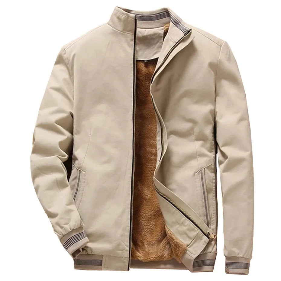 Heren Aviator Jacket Fleece Dikke Baseball Jack 0