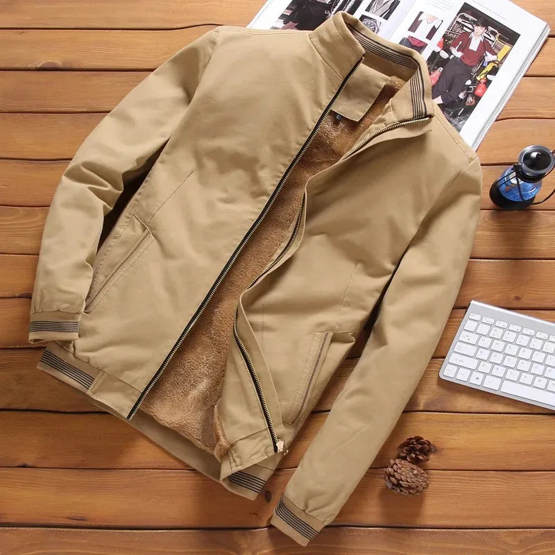 Heren Aviator Jacket Fleece Dikke Baseball Jack 3