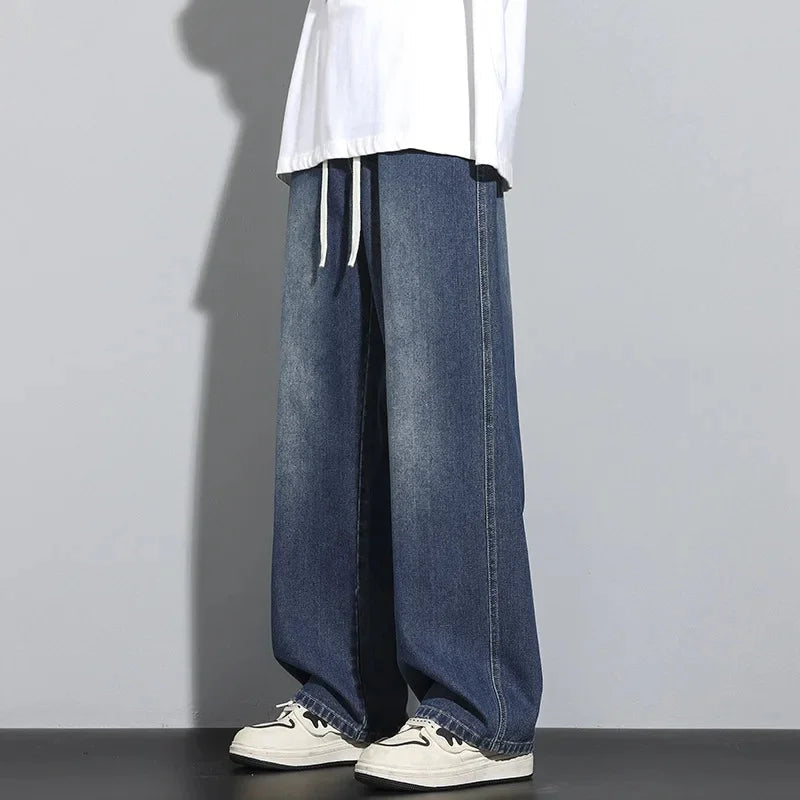 Heren Baggy Jeans Met Verstelbaar Trekkoord 2