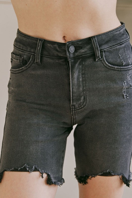 Heren Bermuda Shorts Hoge Taille Zwart 3
