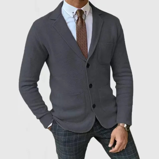 Heren Blazer Gebreid Stijlvol Comfortabel 2
