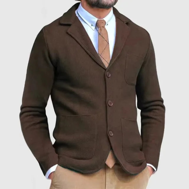 Heren Blazer Gebreid Stijlvol Comfortabel 6