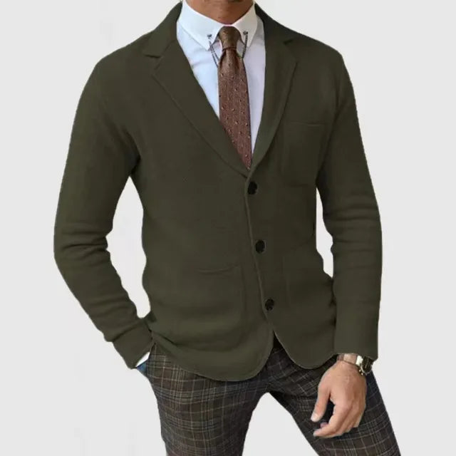 Heren Blazer Gebreid Stijlvol Comfortabel 7
