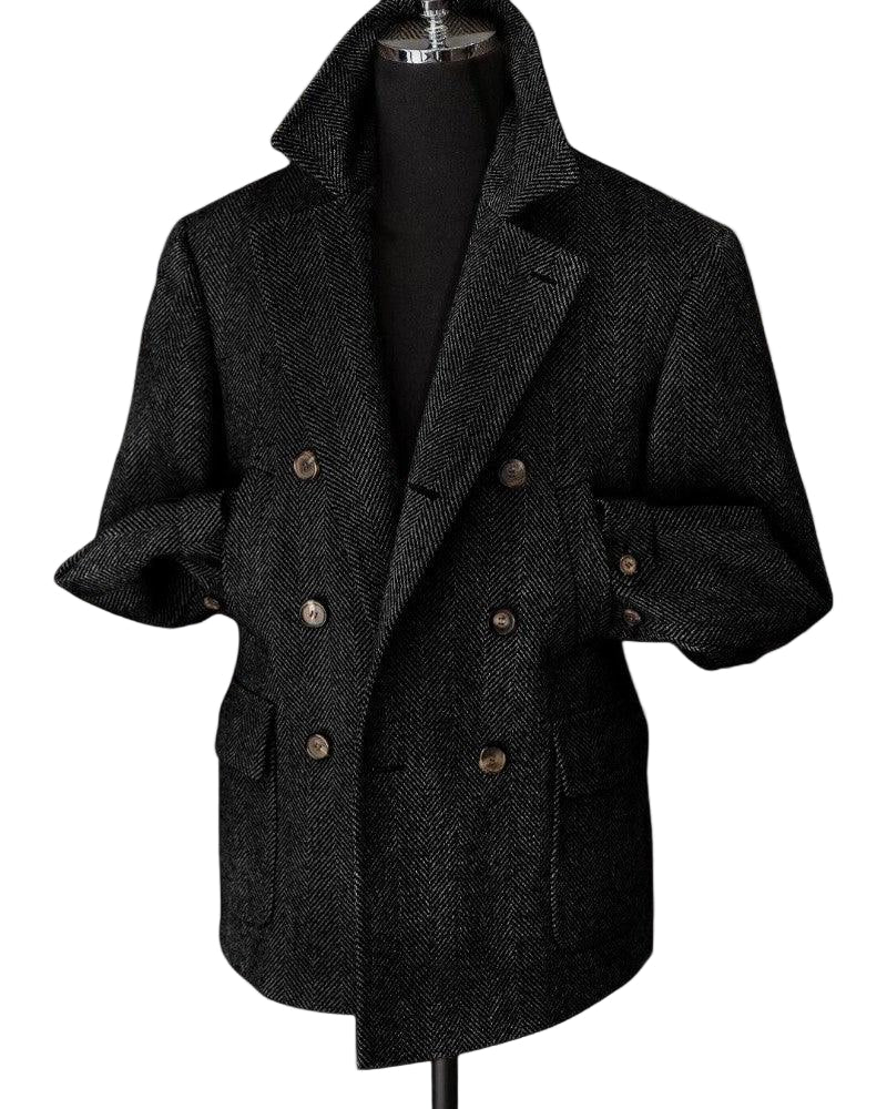 Heren Blazer Met Dubbele Rij Knopen 0
