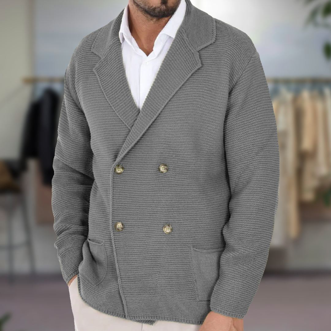 Heren Blazer Vest Met Dubbele Rij Knopen 1