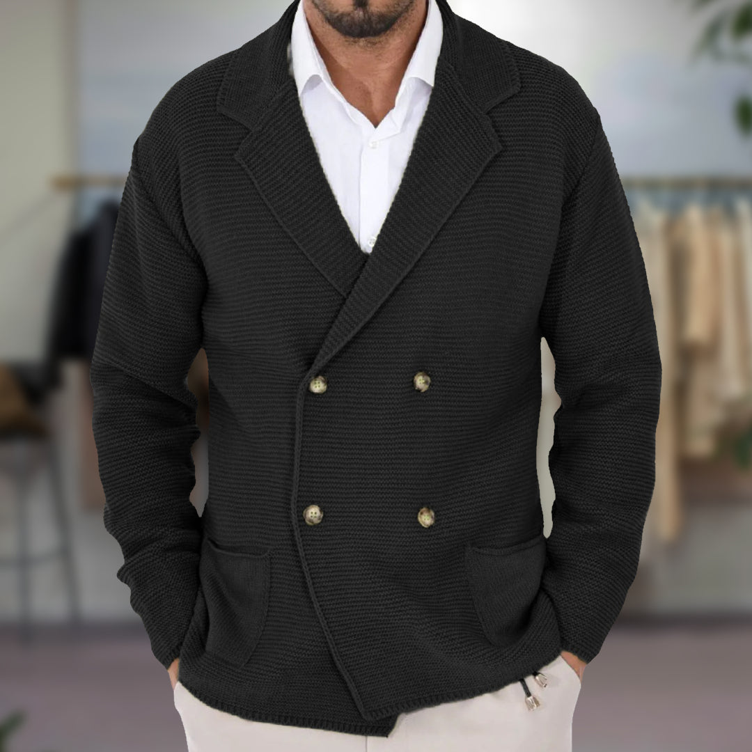 Heren Blazer Vest Met Dubbele Rij Knopen 4
