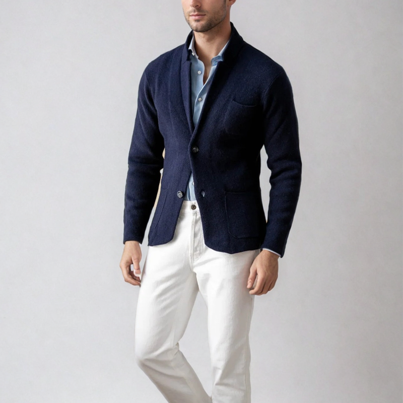Heren Blazer van Wol met Zak voor Formele en Casual Gelegenheden 1
