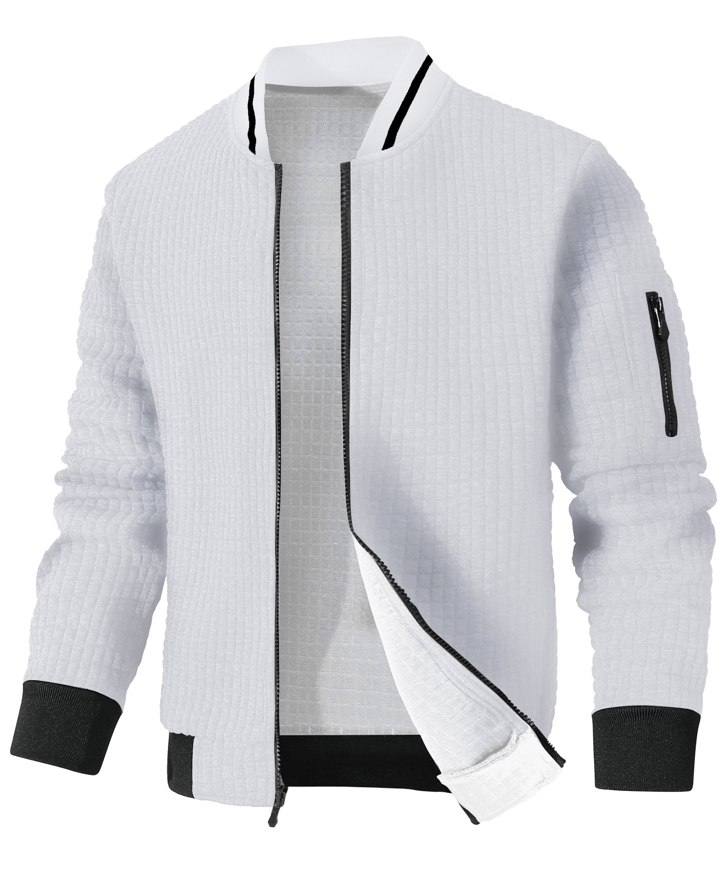 Heren Bomberjack Minimalistisch Katoen Polyester 7