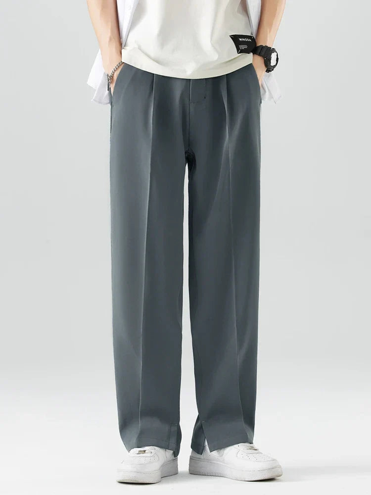 Heren Broek Recht Model Relaxed Fit Katoenmix 4