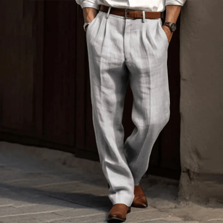 Heren Broek Retro Nadelstrepen Ademend Materiaal 0