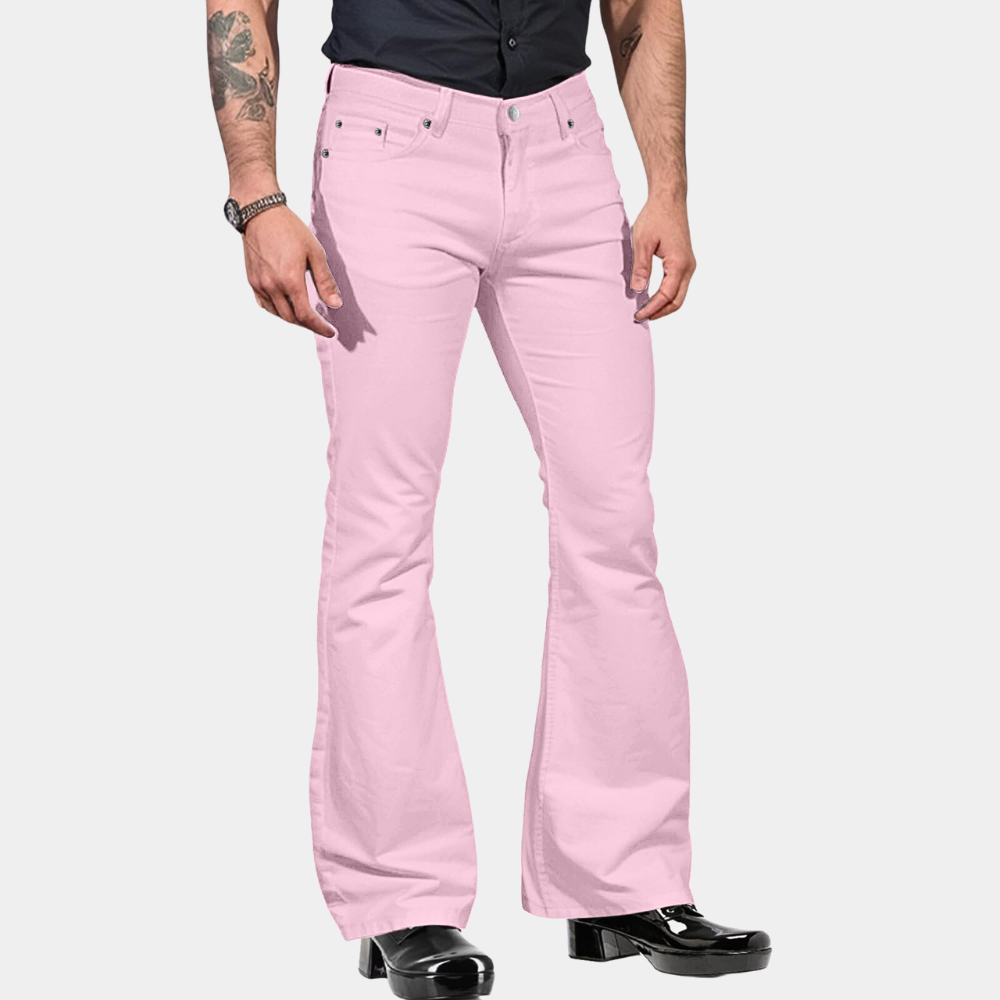 Heren Broeken Flared Retro Stijl Met Stretch 3