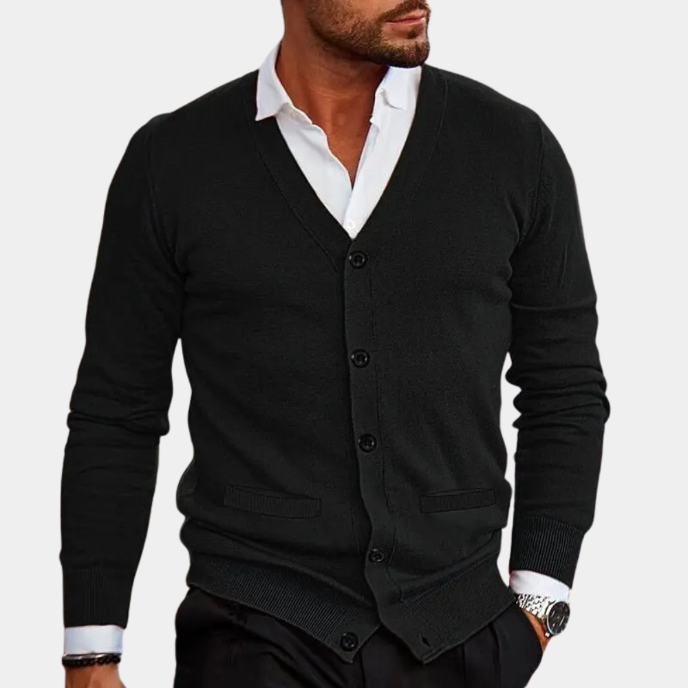 Heren Cardigan V-Hals Casual Met Knopen 3
