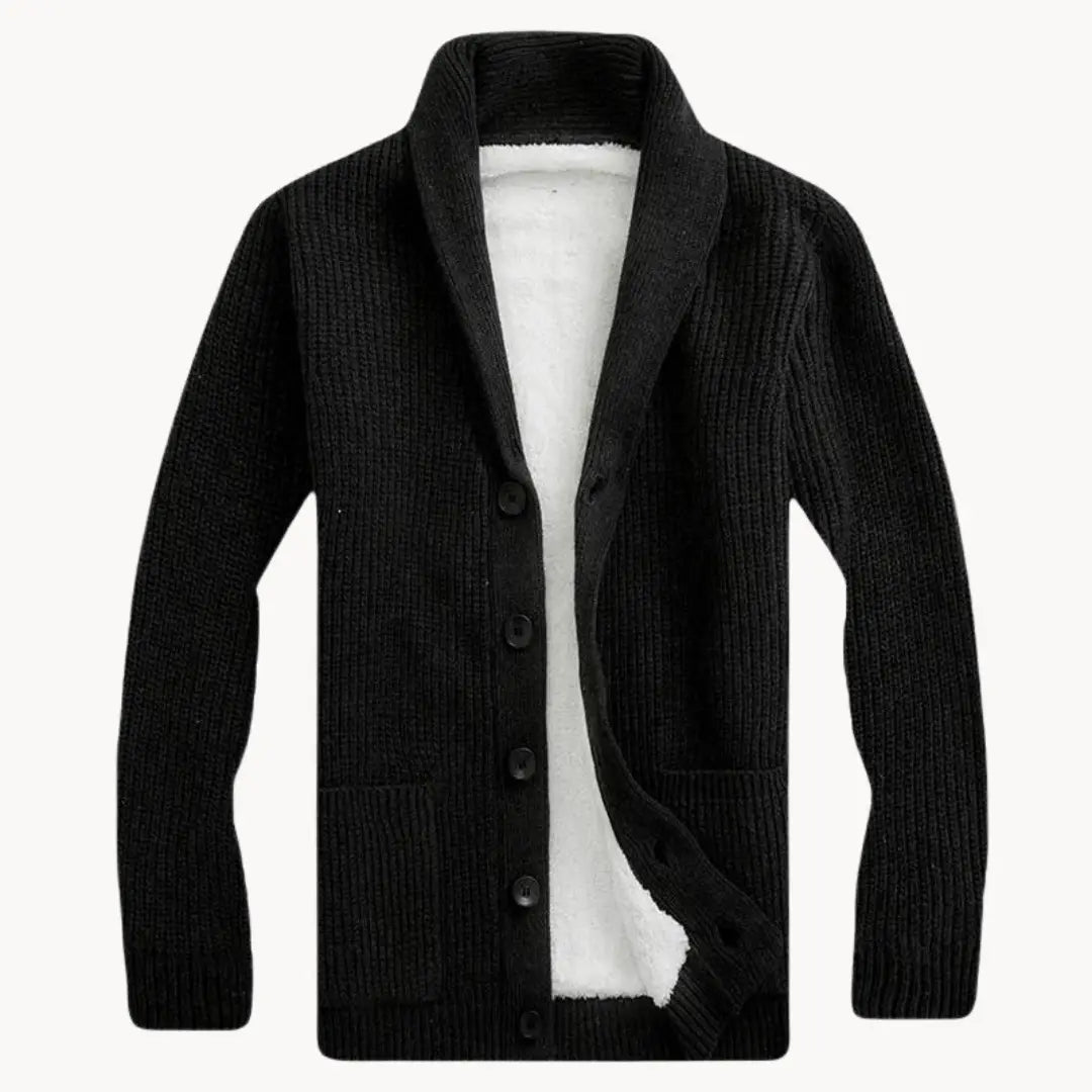Heren Cardigan met Sjalkraag en Ribbelstructuur 4