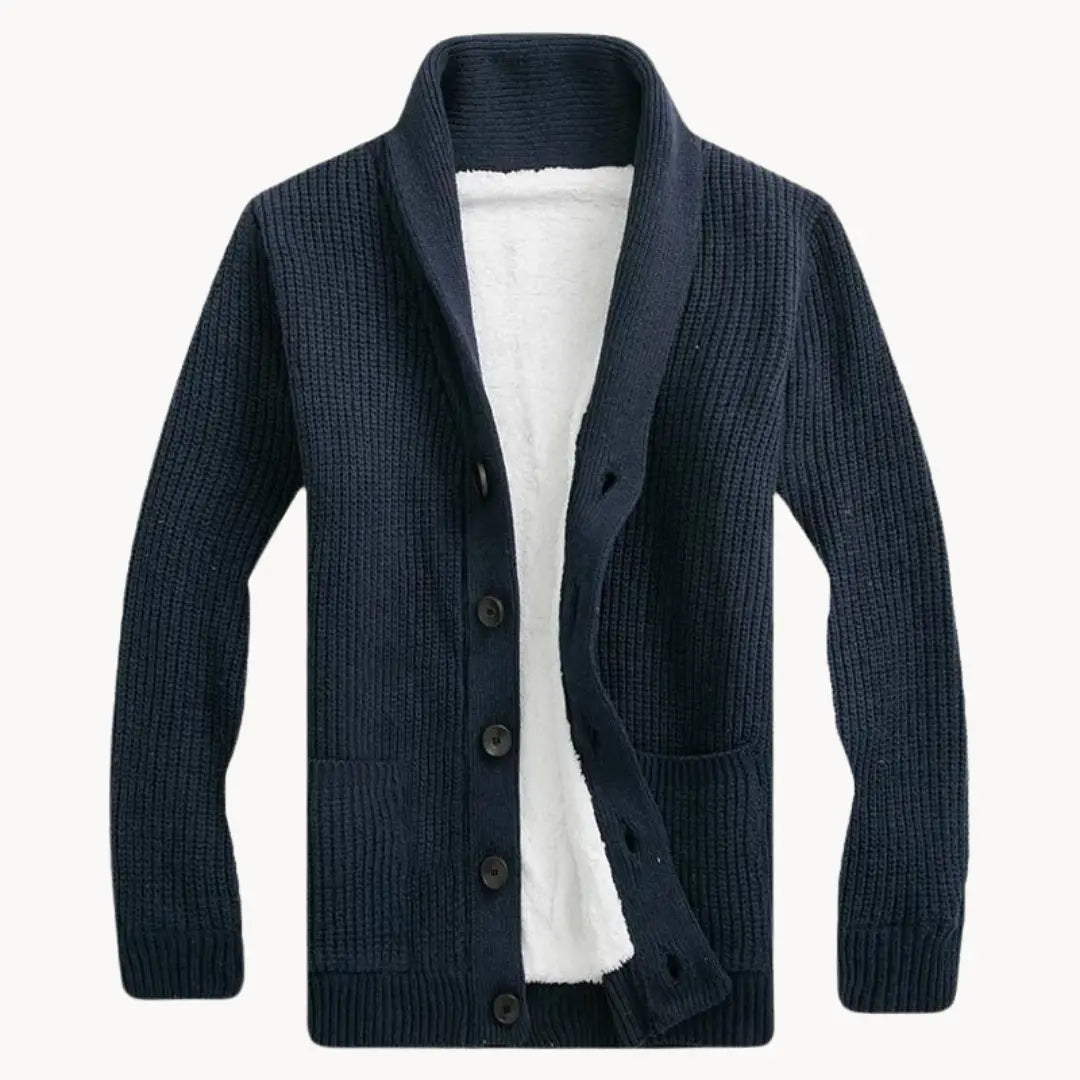 Heren Cardigan met Sjalkraag en Ribbelstructuur 5