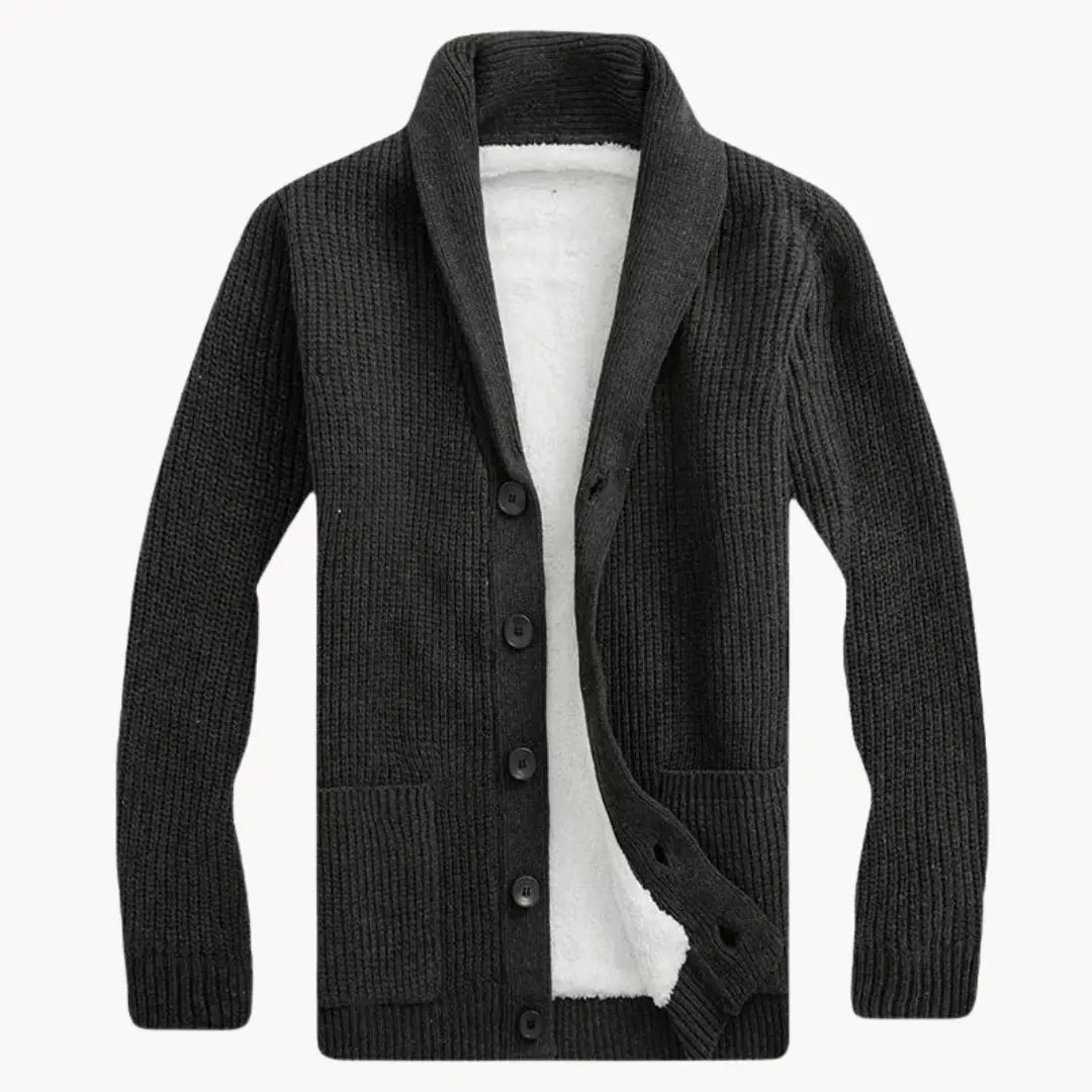 Heren Cardigan met Sjalkraag en Ribbelstructuur 6