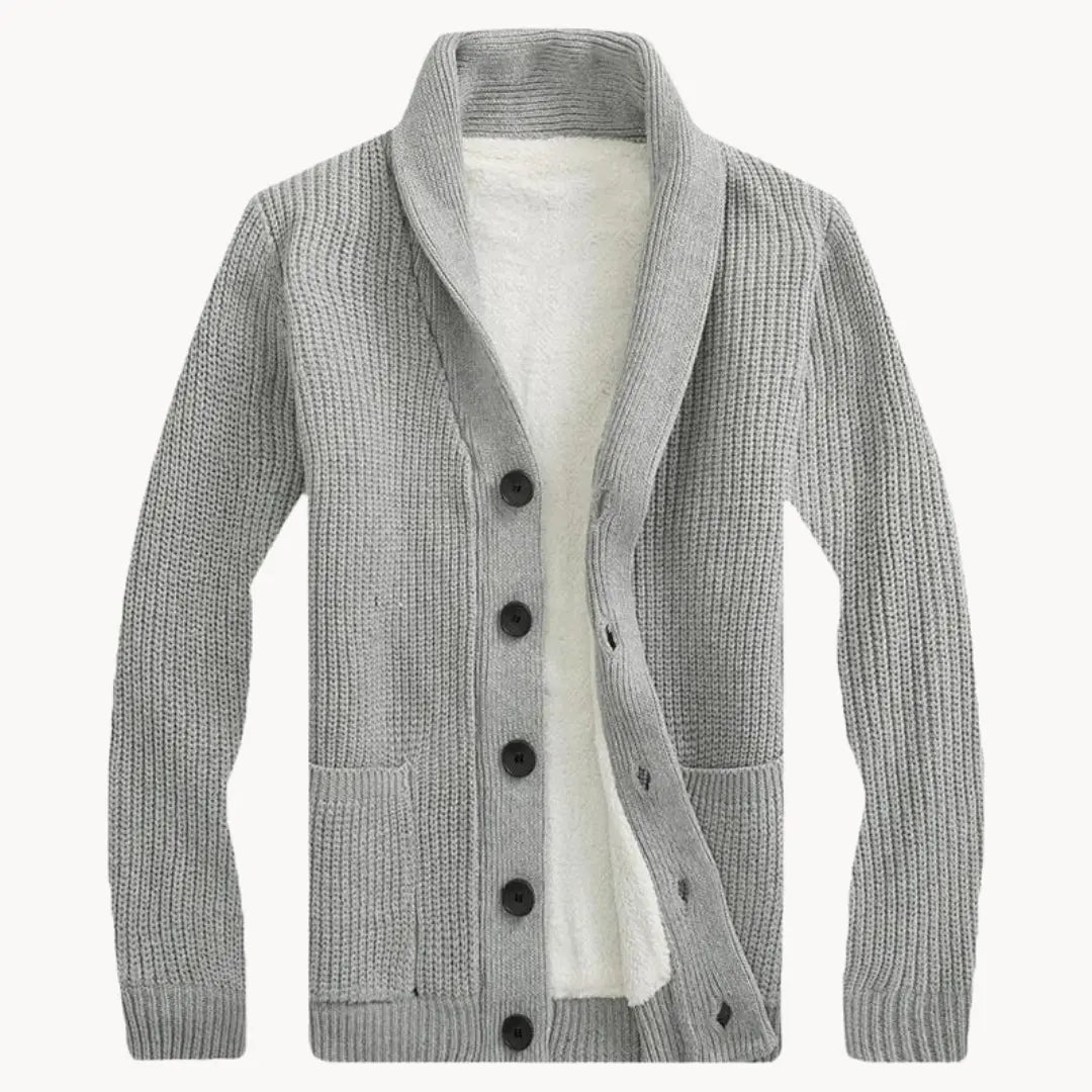 Heren Cardigan met Sjalkraag en Ribbelstructuur 7
