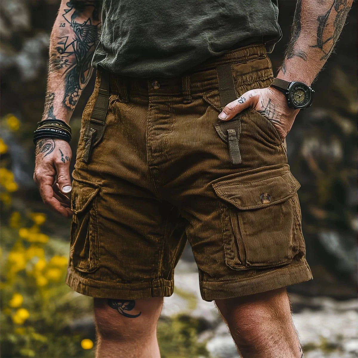 Heren Cargo Bermuda met Retrostijl 3