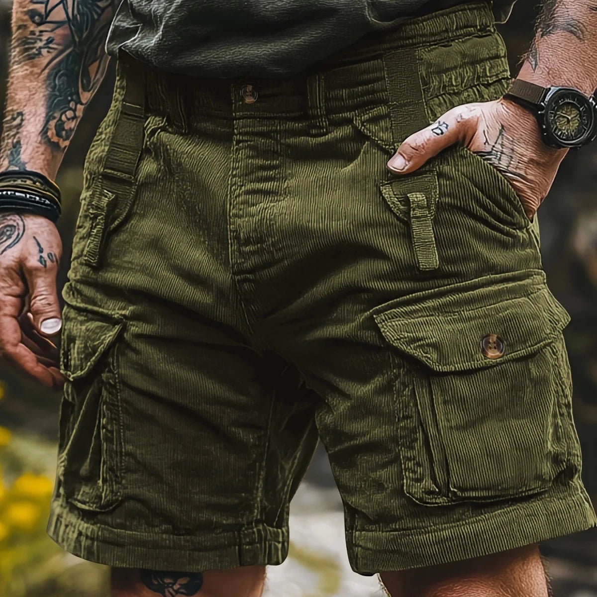 Heren Cargo Bermuda met Retrostijl 4