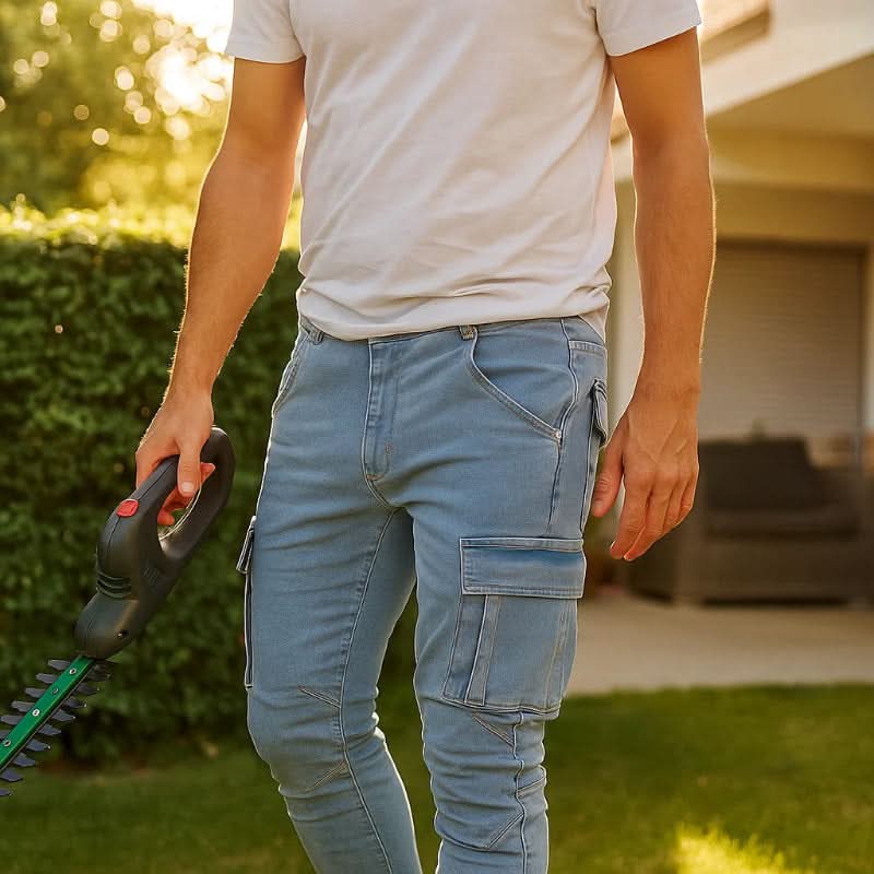 Heren Cargo Broek Aansluitende Pasvorm Casual Stijl 2