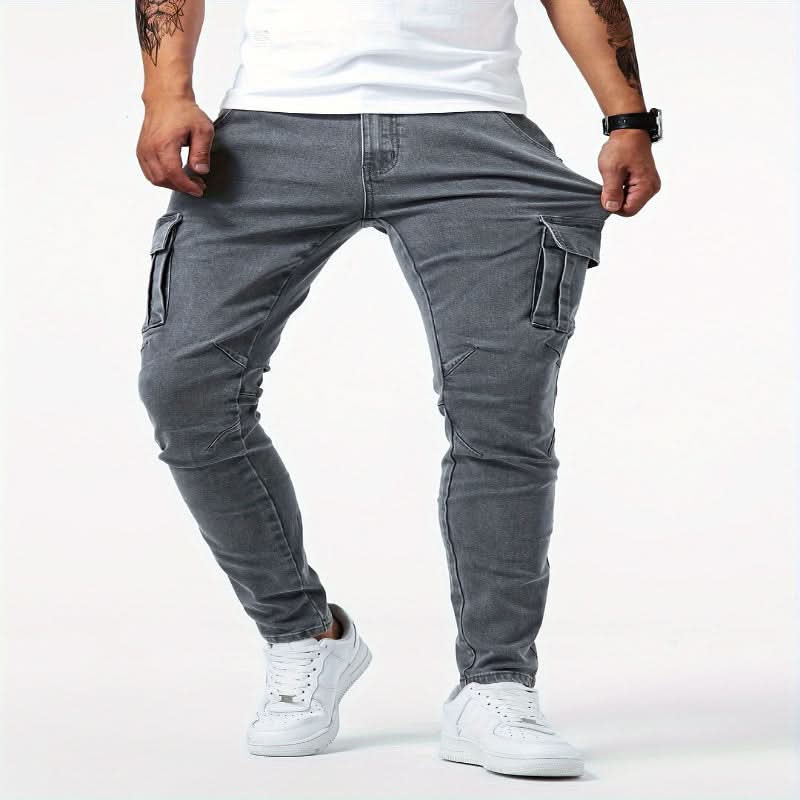 Heren Cargo Broek Aansluitende Pasvorm Casual Stijl 6