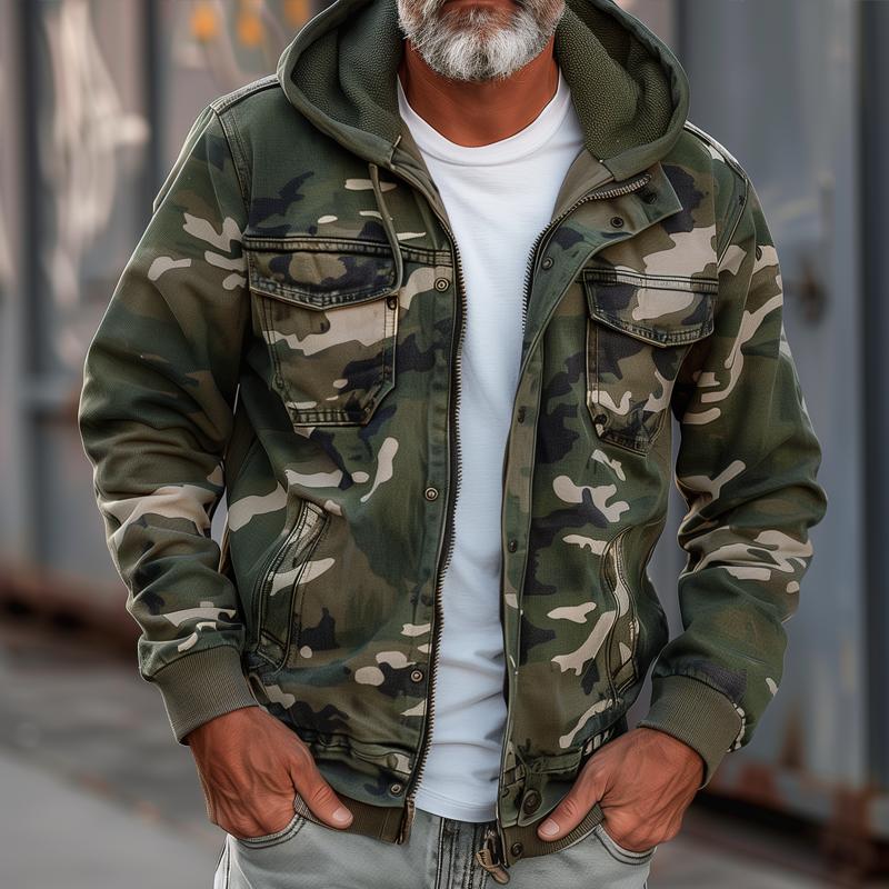 Heren Cargojack Camouflage met Capuchon 0