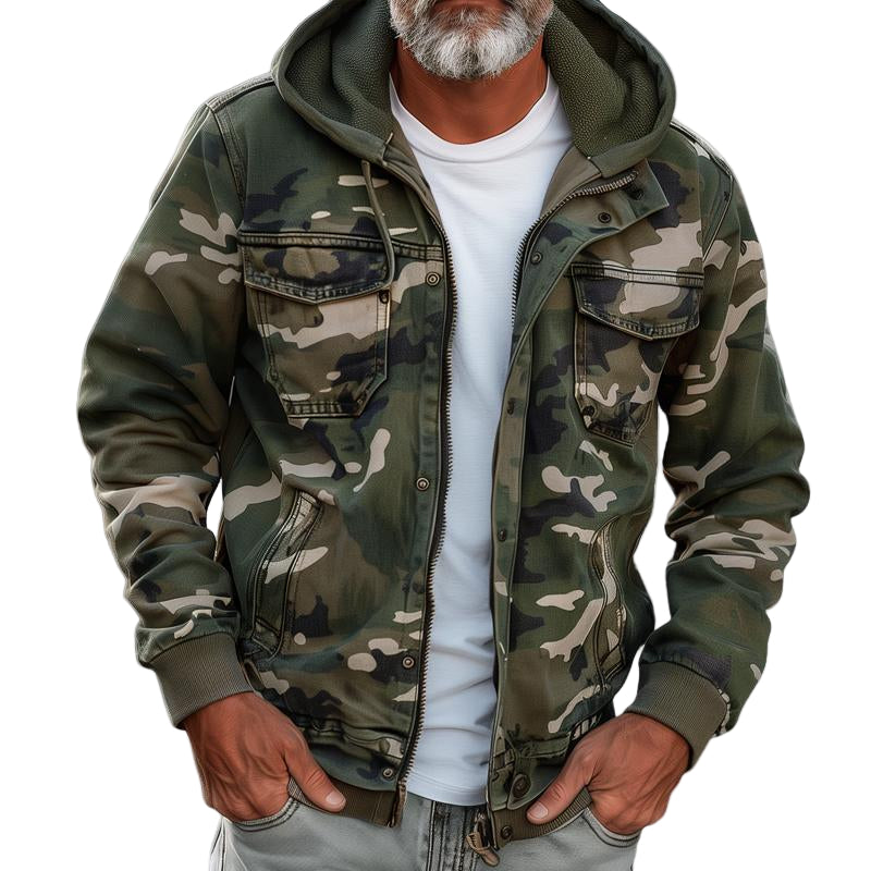Heren Cargojack Camouflage met Capuchon 1