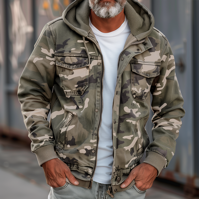 Heren Cargojack Camouflage met Capuchon 3