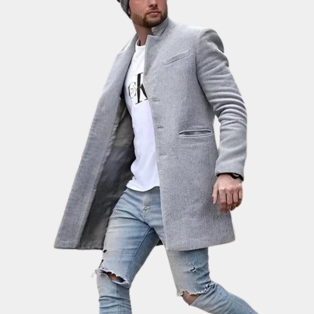 Heren Casual Jas Met Uniek Design 3