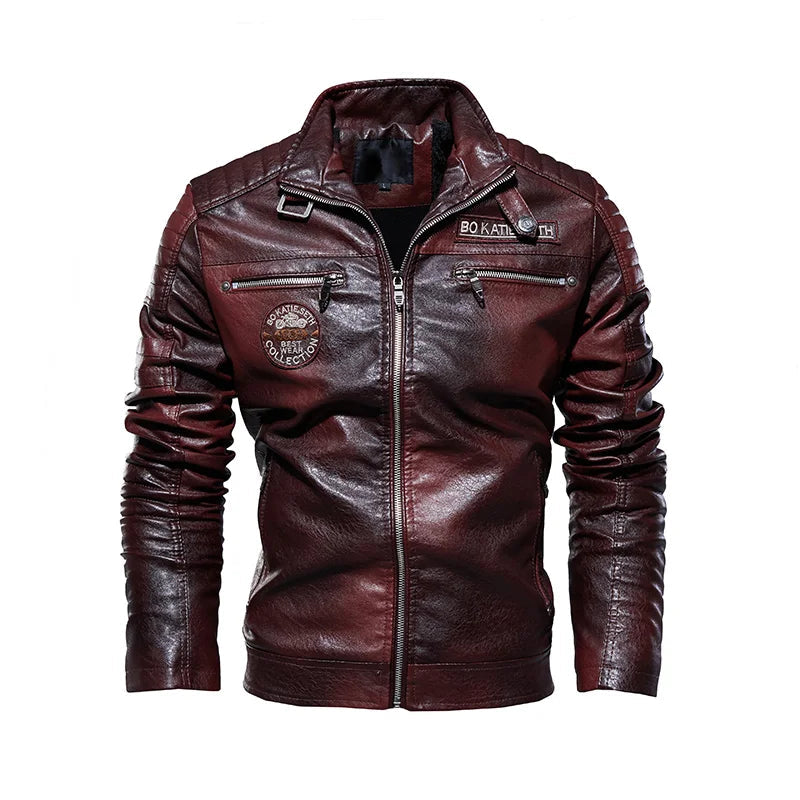 Heren Casual Leren Winterjack 2