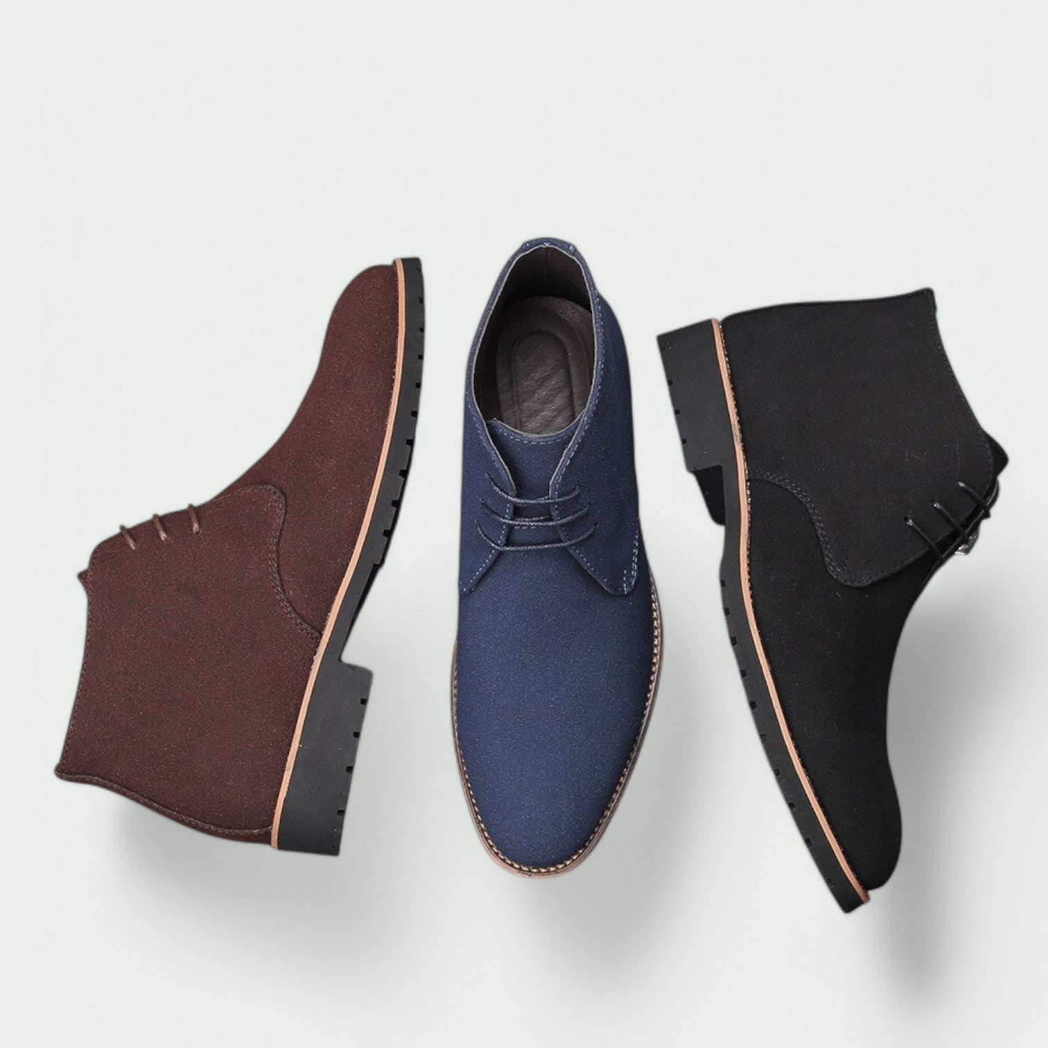 Heren Casual Suède Bottines Met Robuuste Zool 5