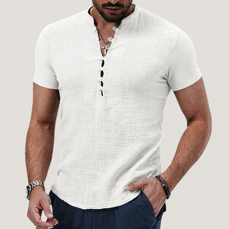 Heren Chemise Katoen en Linnen Vintage Stijl 1