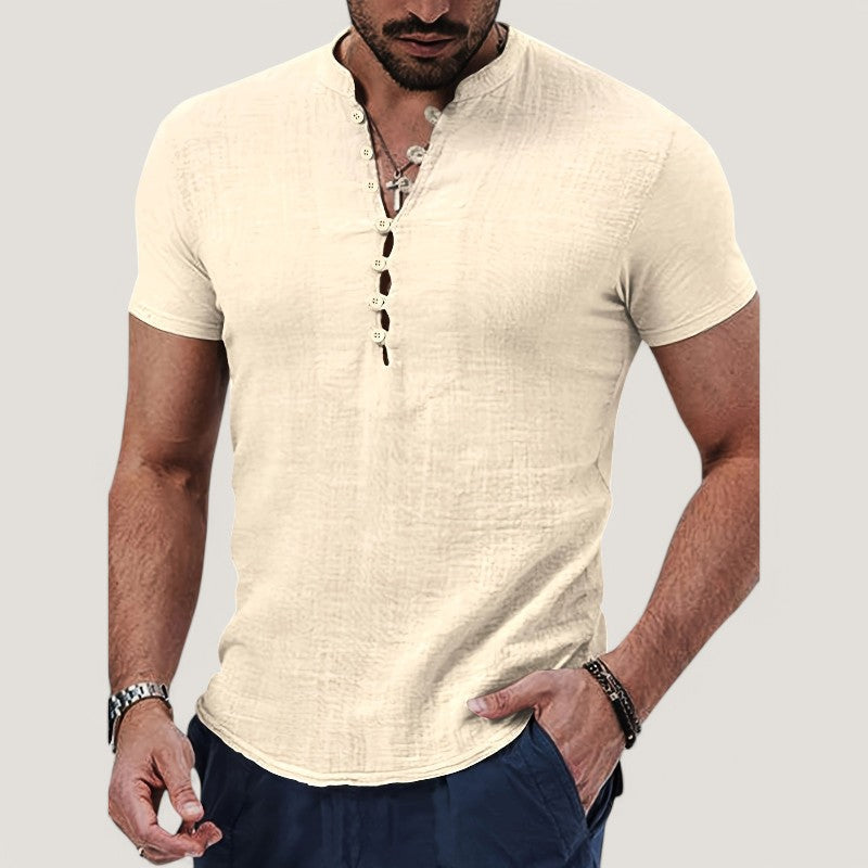Heren Chemise Katoen en Linnen Vintage Stijl 2