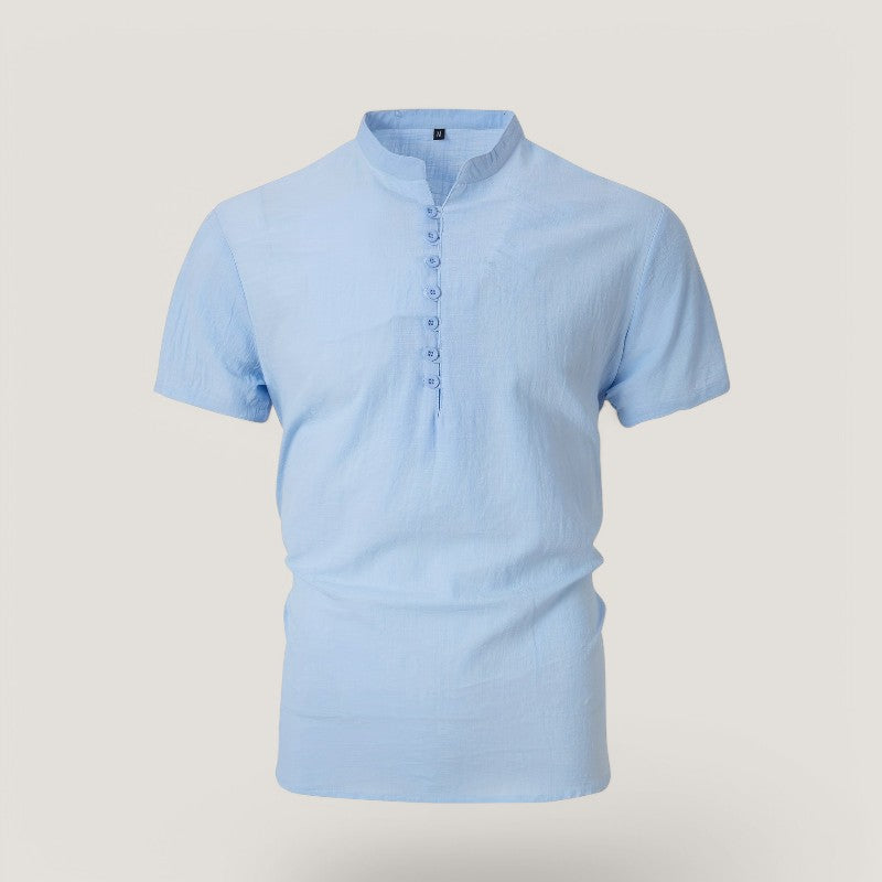 Heren Chemise Katoen en Linnen Vintage Stijl 6