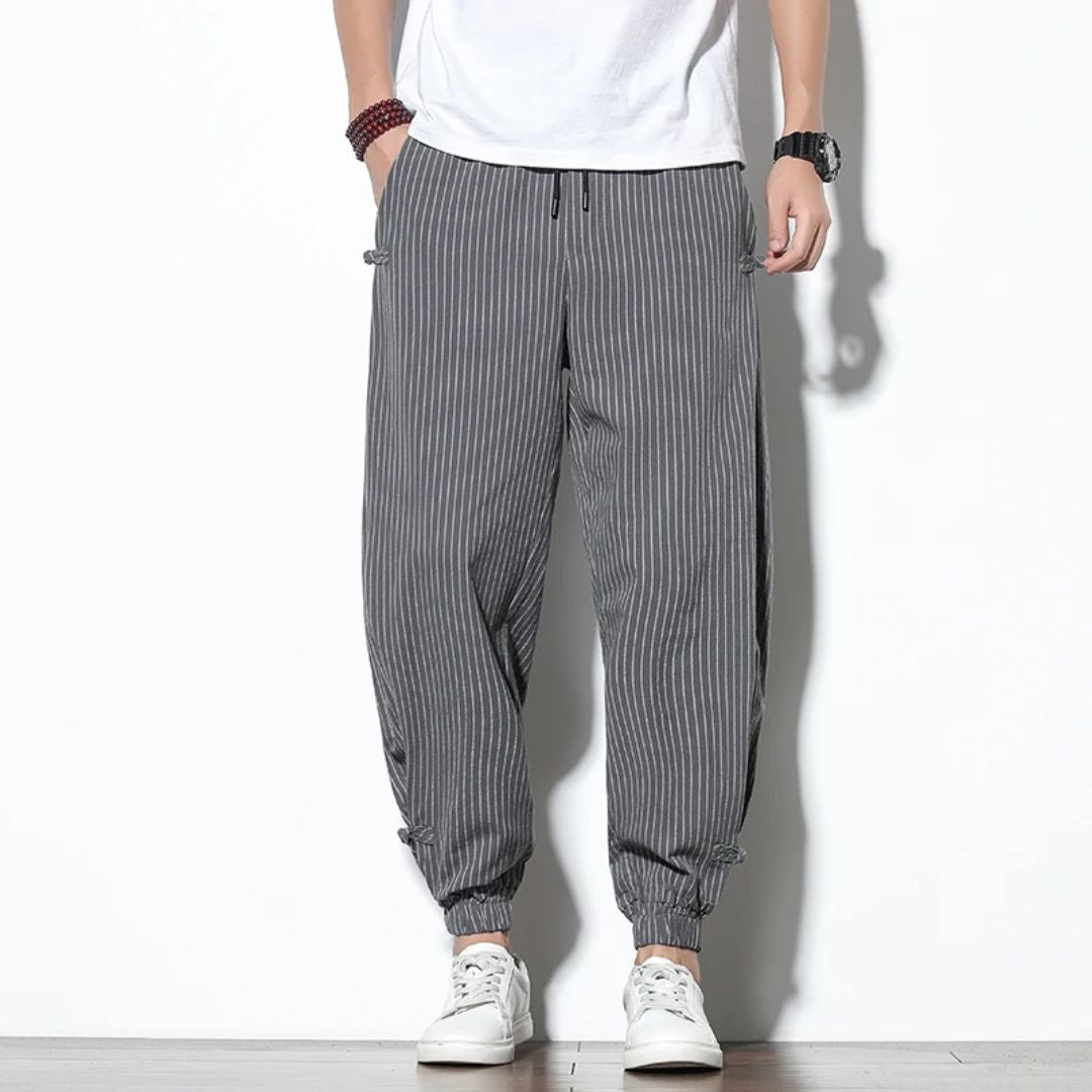 Heren Chino Broek Linnen Katoen Casual Rechte Pasvorm 4
