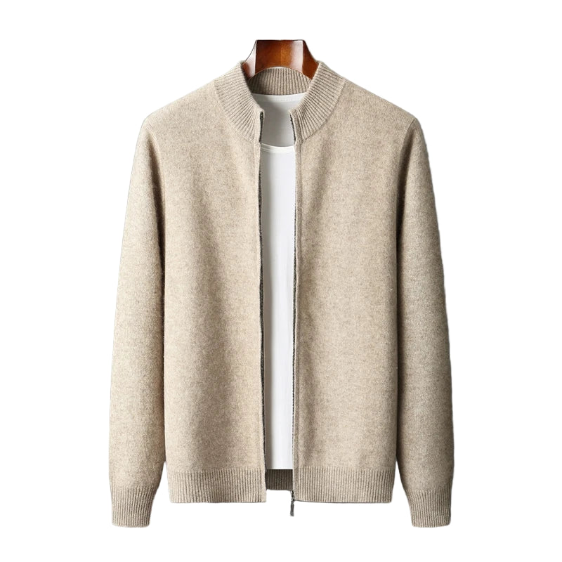 Heren Coltrui Dikke Gebreide Merinowol Cardigan 0